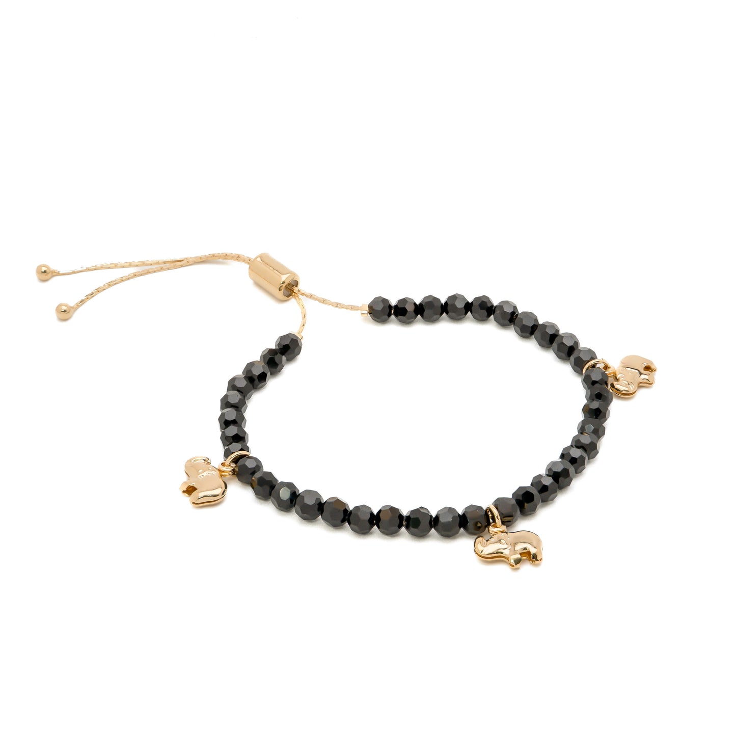 Adjustable Black Elephant Bracelet