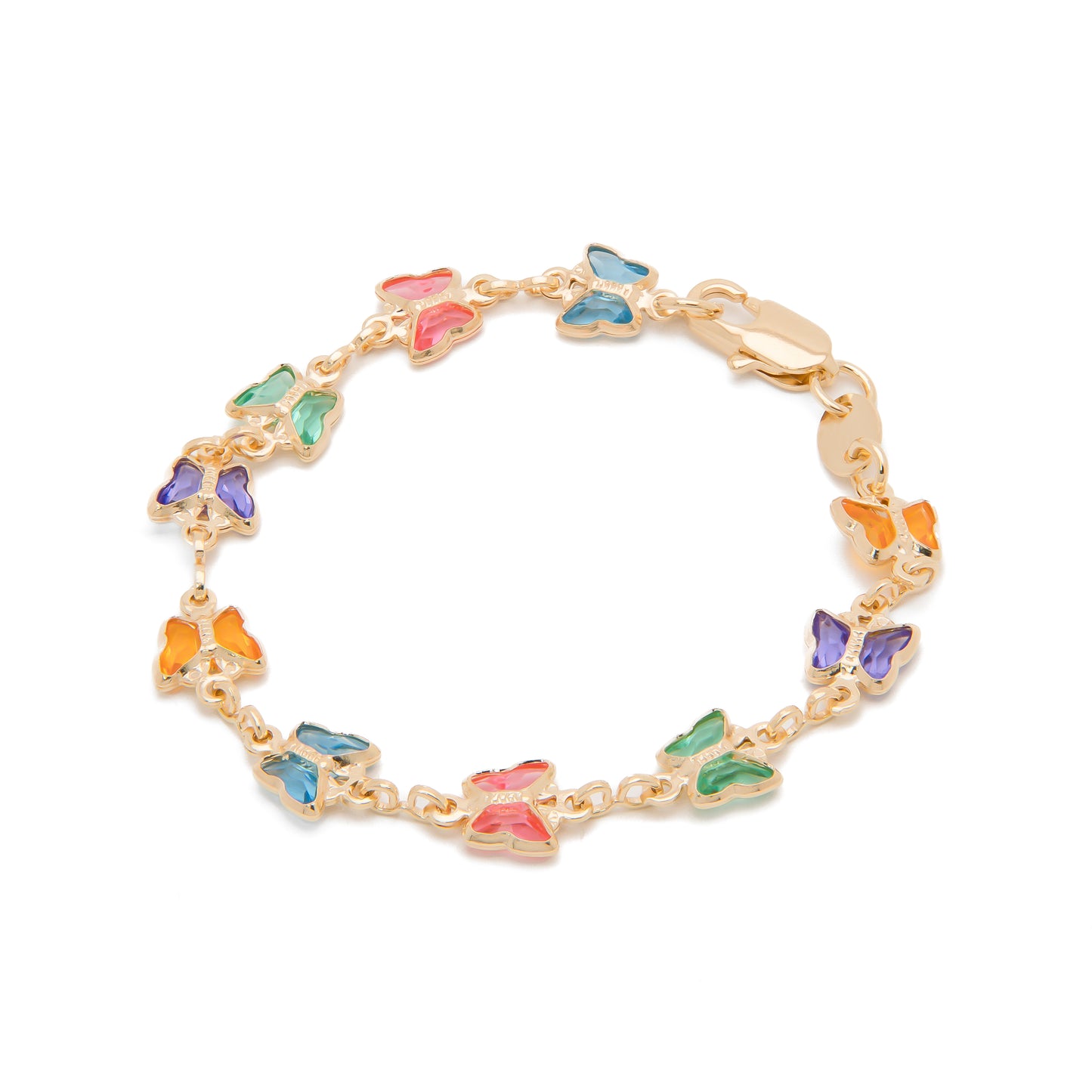 4” Girl Crystal Butterfly bracelet